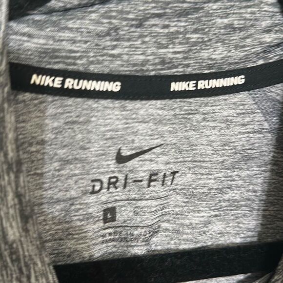 Nike Mens Gray Dri-Fit Heather Quarter Zip Stretch Long Sleeve T-Shirt Large - Picture 5 of 7